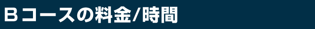 Bコースの料金/時間