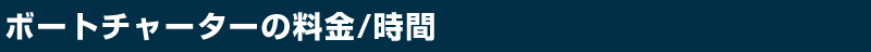 ボートチャーターの料金/時間